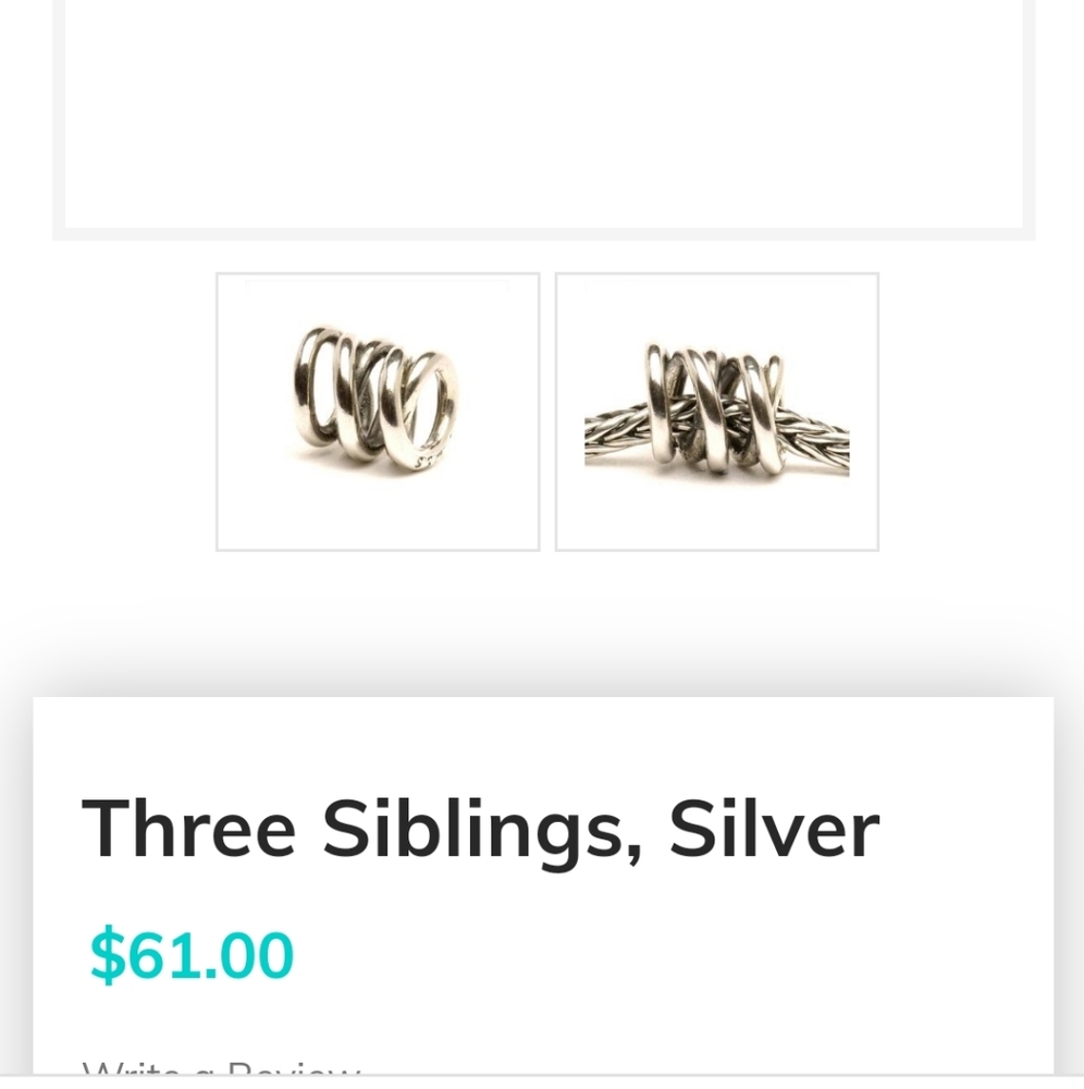 Trollbeads Three Siblings, Silver